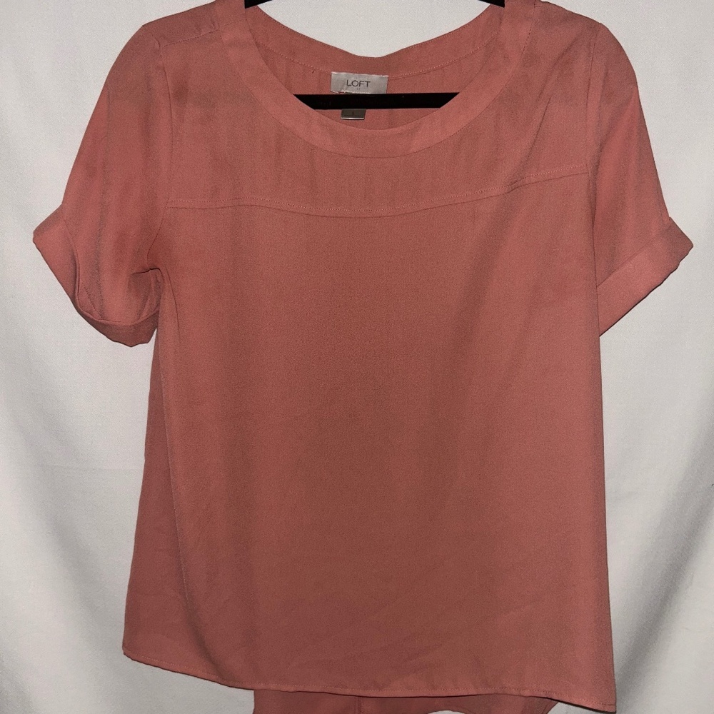 Ann Taylor LOFT rose pink top